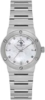 Santa Barbara Polo Unique Lady Quartz Silver Pearl Dial Steel Bracelet SB.1.10664-1