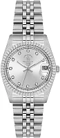 Santa Barbara Polo Unique Lady Quartz Date Silver Dial Steel Bracelet SB.4.10034-1