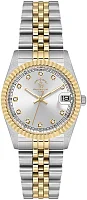 Santa Barbara Polo Unique Lady Quartz Date Silver Dial Bicolor Steel Bracelet SB.4.10034-3