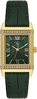 Santa Barbara Polo Unique Lady Quartz Green Dial Green Leather Strap Gold PVD SB.1.10660-4