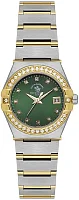 Santa Barbara Polo Unique Lady Quartz Date Green Dial Bicolor Steel Bracelet SB.1.10656-4