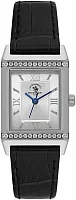 Santa Barbara Polo Unique Lady Quartz Silver Dial Black Leather Strap SB.1.10660-1