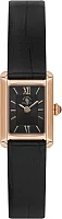 Santa Barbara Polo Unique Lady Quartz Black Dial Black Leather Strap Rose Gold PVD SB.1.10694-5