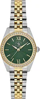 Santa Barbara Polo Unique Lady Quartz Green Dial Bicolor Steel Bracelet Gold PVD SB.1.10687-4