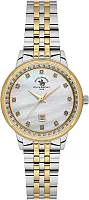 Santa Barbara Polo Unique Lady Quartz White Dial Bicolor Steel Bracelet Gold PVD SB.1.10695-4