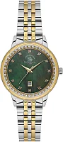 Santa Barbara Polo Unique Lady Quartz Green Pearl Dial Bicolor Steel Bracelet Gold PVD SB.1.10695-5