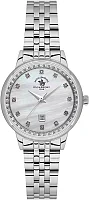 Santa Barbara Polo Unique Lady Quartz Pearl Dial Steel Bracelet SB.1.10695-1