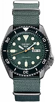 Seiko 5 Sports Automatic 42mm Sense Style Grey PVD NATO Avocado SRPD77K1