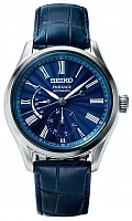 Seiko Presage Prestige Line Blue Automatic Power Reserve Shippo Enamel Limited Edition SPB073J1