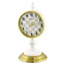 Seiko Zegar Kominkowy Analogowy Okrągły Biało-złoty Klasyczny QXG156G