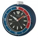 Seiko Zegar Biurkowy Analogowy Okrągły Niebieski z Alarmem QHE207L