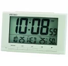 Seiko Zegar Biurkowy Cyfrowy Prostokątny Biały z Alarmem i Termometrem QHL090W