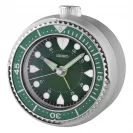 Seiko Zegar Biurkowy Analogowy Okrągły Szaro-zielony z Alarmem QHE207A
