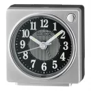Seiko Zegar Biurkowy Analogowy Prostokątny Szary Podświetlany z Alarmem QHE197S