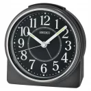 Seiko Zegar Biurkowy Analogowy Zaokrąglony Czarny Podświetlany z Alarmem QHE198K
