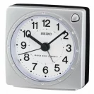 Seiko Zegar Biurkowy Analogowy Okrągły Szary Podświetlany z Alarmem QHR201S