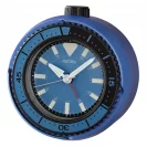 Seiko Zegar Biurkowy Analogowy Okrągły Niebieski z Alarmem QHE207E