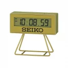 Seiko Zegar Biurkowy Cyfrowy Prostokątny Złoty Podświetlany z Alarmem QHL062G