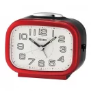 Seiko Zegar Biurkowy Analogowy Kwadratowy Czerwony Podświetlany z Alarmem QHK060R