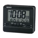 Seiko Zegar Biurkowy Cyfrowy Prostokątny Czarny z Alarmem i Termometrem QHL086K