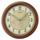 Seiko Zegar Ścienny Analogowy Okrągły Jasnobrązowy Mapa Świata QXA825B
