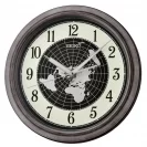 Seiko Zegar Ścienny Analogowy Okrągły Brązowy Mapa Świata QXA825S