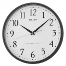 Seiko Zegar Ścienny Analogowy Okrągły Czarny Sterowany Falami Radiowymi QXR210K