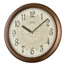 Seiko Zegar Ścienny Okrągły Analogowy Brązowy Minimalistyczny QHA018B