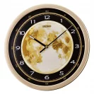 Seiko Zegar Ścienny Analogowy Okrągły Złoty Księżyc QXA831G