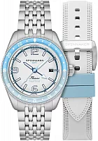 Spinnaker Fleuss GMT Automatic Date Moon White Rubber Strap Set SP-5120-22