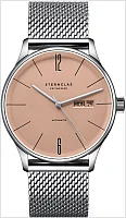 Sternglas Berlin Automatic Day-Date Copper Beige Dial Milanaise Silver Bracelet S02-BE56-MI04