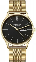 Sternglas Berlin Quartz Day-Date Piano Black SuperSlim Bracelet S01-BE04-ME09