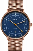 Sternglas Hamburg Automatic Date Dark Blue Bronze PVD Mesh S02-HH46-MI11