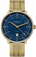 Sternglas Hamburg Automatic Edition Marine Dark Blue Gold Superslim Bracelet S02-HHM07-ME09
