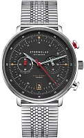 Sternglas Hamburg Mecha-Quartz Chrono Date Black Dial Neuwerk Limited Edition SuperSlim Bracelet S01-HCN03-ME08