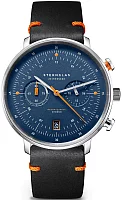 Sternglas Hamburg Mecha-Quartz Chrono Edition Kuste Date Dark Blue Dial Black Strap S01-HC06-EB05