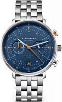 Sternglas Hamburg Mecha-Quartz Chrono Edition Kuste Date Dark Blue Dial Solid Link Bracelet S01-HC06-ME13