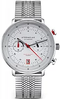 Sternglas Hamburg Mecha-Quartz Date Silver Dial SuperSlim Bracelet S01-HC10-ME08