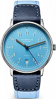 Sternglas Lumatik Automatic Date Light-Blue Dial Blue Nylon Strap S02-LM17-NY05