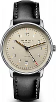 Sternglas Lumatik Automatic Date Sand Dial Black Leather Strap S02-LM26-BR02