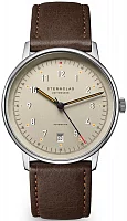 Sternglas Lumatik Automatic Date Sand Dial Brown Leather Strap S02-LM26-MO23