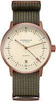 Sternglas Naos Automatic Alabaster Bronze Field Forest Green Strap S02-NA42-FI05