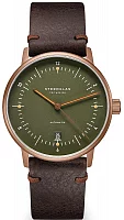 Sternglas Naos Automatic Dark Green Bronze Vintage Mocha Leather Strap S02-NA35-VI17