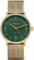 Sternglas Naos Automatic Dark Green Yellow Gold PVD Mesh Bracelet S02-NA22-MI05