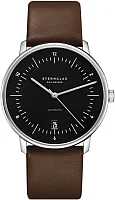 Sternglas Naos Automatic Date Black Dial Brown Leather Strap S02-NA53-PR04