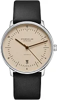 Sternglas Naos Automatic Date Sand Dial Black Leather Strap S02-NA54-PR07