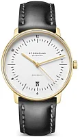 Sternglas Naos Edition Heritage Automatic White Dial Black Leather Strap S02-NAE02-BR04