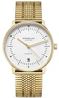 Sternglas Naos Edition Heritage Automatic White Dial Yellow Gold PVD Bracelet S02-NAE02-MI05