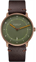 Sternglas Naos Edition 1905 Green Dial Brown Leather Strap S01-NAT35-VI17