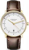 Sternglas Naos Edition Heritage White Dial Brown Leather Strap S01-NAE02-BR01